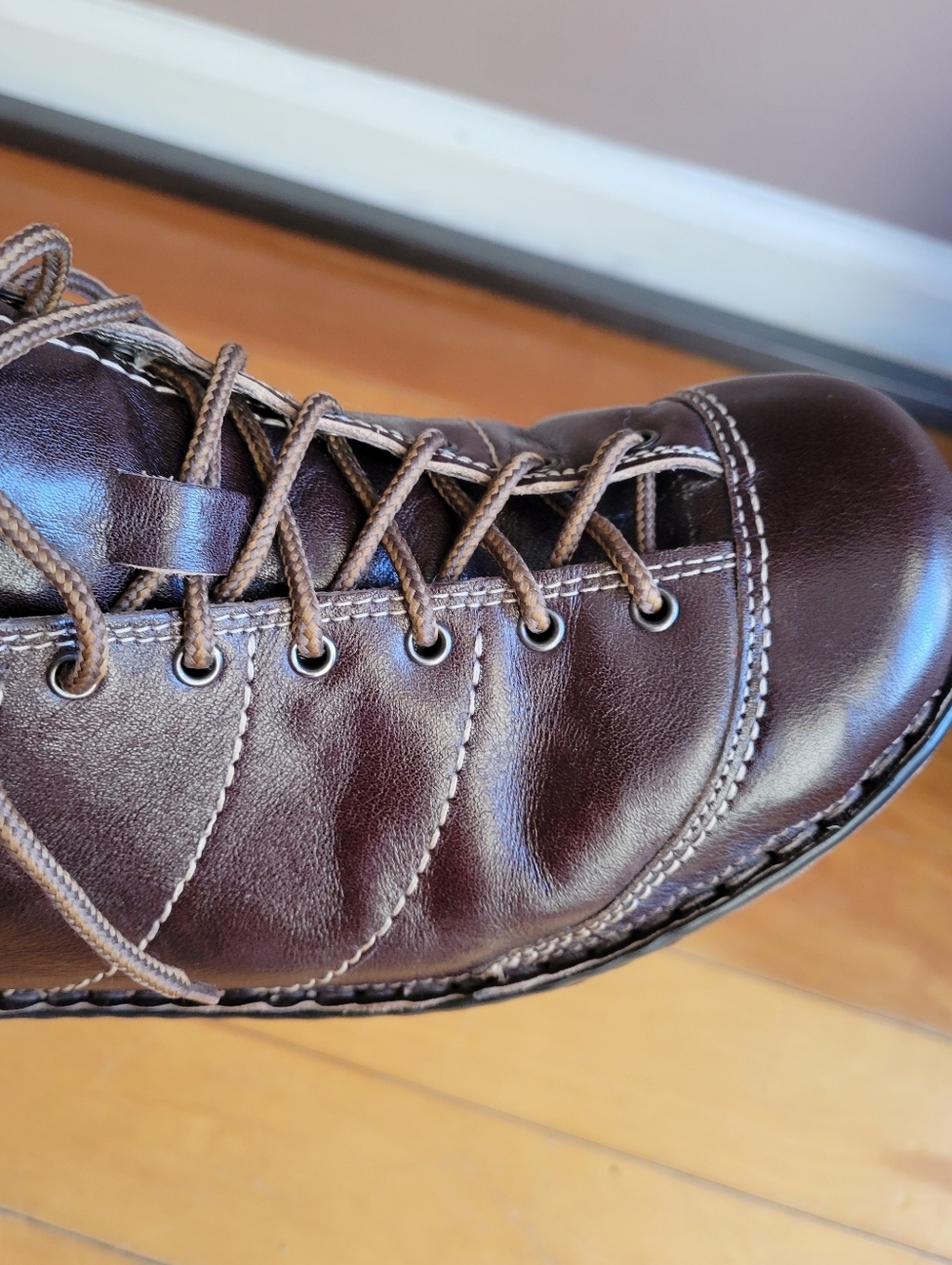 NAOT Shoes Lace-up Stitch Women's Shoes Brown Leather US 10 EU 41 Flat Ones - Picture 9 of 12